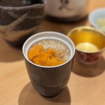 麻布十番 鮨とも - 雲丹 蟹　茶碗蒸し