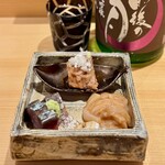 麻布十番 鮨とも - おつまみ三種