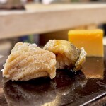 麻布十番 鮨とも - 穴子（塩、たれ）、玉