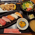 寿司と居酒屋魚民 - すし唐定食1,180円税込