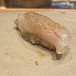 すしやのたい悟 - クエの昆布〆（山口県下関）