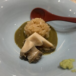 327282902 - 鮑の酒蒸し　肝ソース