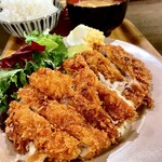グゥー - 岩中豚 豚ロースのチーズはさみ揚げ定食
