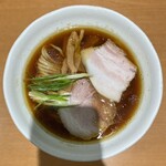 中華そば うえまち - 数量限定 中華そば鶏豚 醤油1,400円
                                麺大盛り太麺350円