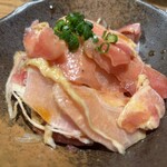 鳥専 一保 - 冷製地鶏ポン酢