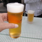 花月 - 幹事は先に到着し、単品のビールで待つ・・