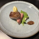 La Spiaggia - メインのイチボの炭焼き(#^.^#)