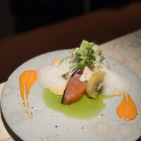 霧島 完全無投薬 霧島サーモン 燻製 千葉 落花生ともろみ味噌のブランマンジェ