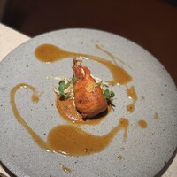 霧島 車海老と地鶏のムースのフリット ソースアルベール