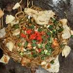 お好み焼 オモニ 本店 - ⭕️特製焼きそば 小　スジ キムチ ネギ入り　　1150