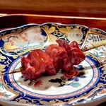 薪鳥新神戸 -  長州鶏レバー　じわっと旨味が染み出しますよ