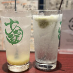 わさび居酒屋 あな蔵 - 自家製レモンサワー600円　生わさびサワー750円