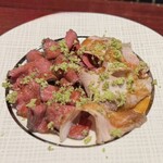 わさび居酒屋 あな蔵 - ローストビーフとローストポークの合い盛り　1,200円