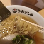 鮨とラーメン うおがしや - 追いかつおラーメン 麺リフト