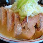 豚山  - 小ぶたつけ麺（豚５枚、野菜マシマシ）1,350円