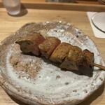 根津 焼鳥 照隅 - リピ)白レバー