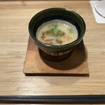 根津 焼鳥 照隅 - 鶏白湯スープ