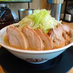 豚山  恵比寿店 - 小ぶたつけ麺（豚５枚、野菜マシマシ）1,350円