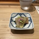 根津 焼鳥 照隅 - ささみの昆布締め