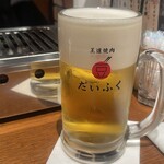 王道焼肉 豆だいふく - 生ビールジョッキ