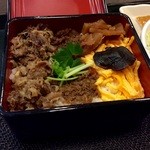 なか卯 - 牛しぐれ重ミニとごまドレッシングサラダ