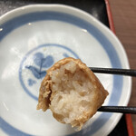 峠そば - おいなりさんガブり