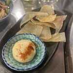 新鮮ホルモン酒場 ごっつ - エイヒレ 炭火で頂きます