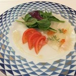 リストランテ・マッサ - 平目のカルパッチョ　生姜ソース