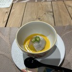 葛城 琴の庭 - 南瓜摺り流し。南瓜が大変なめらかでした。