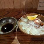 醸 はせべ - かぼすのポン酢でいただきます