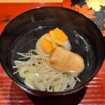 むかごの真丈と蓮根団子のお椀
