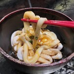 銀座 塒 - 締めはラーメンかうどんか選べる、もちもちの伊勢うどん