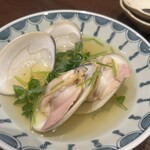 炭味旬菜 収穫 - ハマグリの蒸し物