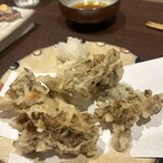 炭味旬菜 収穫 - 舞茸天ぷら