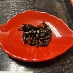 中洲ぜんざい - 口直しの塩昆布