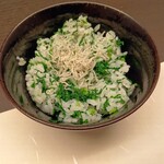 瀬戸内味覚処 芸州 本店 - 蕪の葉ちりめん混ぜご飯