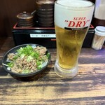 チャオチャオ - アサヒスーパードライと肉味噌