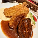 グリル ロン - Bセットは、ハンバーグとポークヘレカツ！これも旨し！