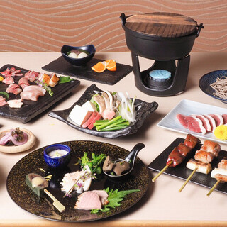 「串7種の極コース」土佐備長炭で焼く贅沢な串と旬の味覚を堪能