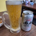 もつ煮とおにぎり かま田 - ビール(缶)(400円)
