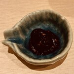 越後長岡 小嶋屋 - お通しの蕎麦味噌