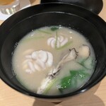 吉祥じ 和こん - コースの初め　白子の粕汁　出汁と粕、白味噌のハーモニー