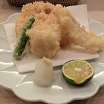 福鮨 - 天ぷら：真鯛、帆立、蓮根