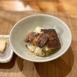 仙人小屋 - ミニうな丼、あっさりめで香ばしくて◎