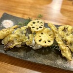 仙人小屋 - きのこ天ぷら