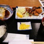 豊丸食堂 - 日替わり定食850円。定食のご飯はお替り無料。