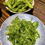 魚々楽 - ピーマンナムルも絶対頼みます