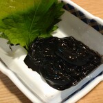 能登直送鮮魚 地酒とカワハギ きまっし - ｢ホタルイカの黒造り｣です。もうジャパン(日本酒)が止まらないっ!!