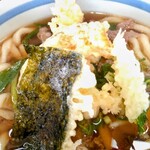 手打庵 - 肉天ぷら大盛りアップ