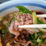 手打庵 - 肉天ぷら大盛りの肉